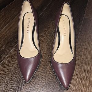 Coach Women's Dark Red Heels